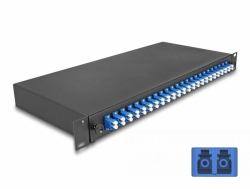 DeLOCK 19″ LWL Spleißbox 24 x LC Duplex OS2 1HE komplett bestückt (Delock 19 Zoll LWL SpleiÃbox 24 x LC Duplex OS2 1HE)
