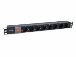 Equip 8-Fach Deutsche Steckdosenleiste (8-Outlet German Power - Distribution Unit With Iec - C14 Plug - Warranty: 12M)