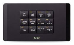 ATEN VK112EU1-AT Anderes Eingabegerät Tastatur RJ-45 Schwarz (ATEN VK112EU - Keypad - EU, 12-button - 2 gangs - wired - 10/100 Ethernet - black)