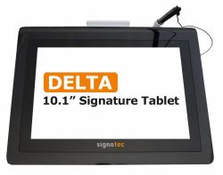 Signotec Delta 25,6 cm [10.1"] Schwarz TFT (Signature pad Delta - 10,1in color dislay - Power over Ethernet [PoE] - Warranty: 24M)