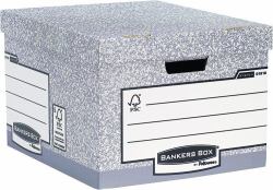 Fellowes R-Kive System Large Storage Box file storage box Grey (Bankers Box System Large Storage Box Grey Pack of 10)