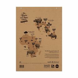 RHINO SRFC-4 Flipchart 580 x 810 mm Braun (RHINO A1 Recycled Flipchart Pad 40 Leaf S20/B [Pack of 5])