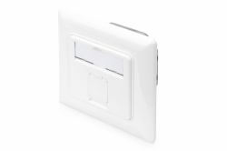 Digitus CAT 6A Class EA Network Outlet, Design-Compatible, Shielded, Flush Mount (CAT 6A NETWORK OUTLET 1XRJ45 - CLASS EA LSA 8 DIRECTIONSL)