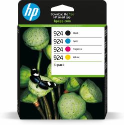 HP 924 CMYK Original Ink Cartridge 4-Pack (HP 924 CYMK ORIGINAL INK CARTRIDGE 4 PACK)