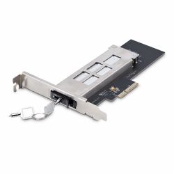 StarTech.com M.2 NVMe SSD to PCIe x4 Mobile Rack/Backplane with Removable Tray for PCI Express Expansion Slot, Tool-less Installation, PCIe 4.0/3.0 Hot-Swap Drive Bay, Key Lock - 2 Keys Included (M...