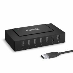 Plugable Technologies USB2-HUB7BC-EU Schnittstellen-Hub USB 2.0 Type-B 480 Mbit/s Schwarz (Plugable USB 2.0 Hub 60W Power Adapter)