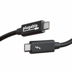 Plugable Technologies TBT-TRAN Thunderbolt-Kabel 2 m 20 Gbit/s Schwarz (Plugable Windows TBT3 / 4 Transfer Cable)