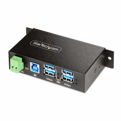 StarTech.com 4-Port USB 3.0 Hub mit Heavy-Duty Metall-Industriegehäuse, Managed, ESD & Überspannungsschutz, Wand-/Tisch-/DIN-Schienenmontage, USB 3.1/3.2 Gen 1 5Gbps, USB Verteiler/Splitter (4-PO...