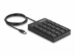 DeLOCK USB Type-C Nummernblock 19 Tasten schwarz (Delock USB Type-C Nummernblock 19 Tasten schwarz)