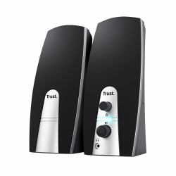 Trust 24660 speaker set 5 W PC/Laptop Black, Metallic 2.0 channels (BASICS 2.0 SPEAKER SET - )