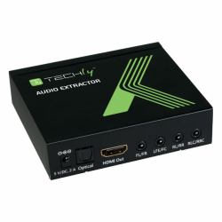 Techly IDATA HDMI-EA74K Audio-Konverter Schwarz (Audio Extractor 7.1 Lpcm Hdmi - 4K Uhd 3D Idata Hdmi-Ea74K - Warranty: 12M)