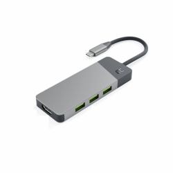 green cell HUBGC01 interface hub USB Type-C 5000 Mbit/s Silver 