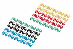 Digitus Farbclips für Patchkabel - Gemischt [je 20 Stück in Rot, Grün, Blau, Gelb, Schwarz] (COLORCLIPS F PATCH CABLE MIXED - FOR RJ45-CABLE MIXED 5X 20 PCS)