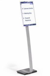 Durable 481323 Zeichenhalter und Informationsstand A3 Acryl Silber (Durable INFO SIGN Floor Stand A3)