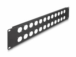 DeLOCK 19″ D-Typ Patchpanel 24 Port 2 HE schwarz (Delock 19 Zoll D-Typ Patchpanel 24 Port 2 HE schwarz)