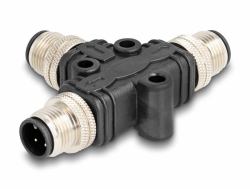 DeLOCK M12 T-Splitter A-kodiert 4 Pin 1 x Stecker zu 2 x Stecker Parallelschaltung (Delock M12 T-Splitter A-kodiert 4 Pin 1 x Stecker zu 2 x Stecker Parallelschaltung)