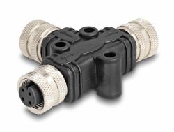 DeLOCK M12 T-Splitter A-kodiert 4 Pin 1 x Buchse zu 2 x Buchse Parallelschaltung (Delock M12 T-Splitter A-kodiert 4 Pin 1 x Buchse zu 2 x Buchse Parallelschaltung)