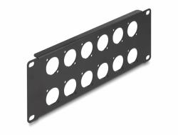 DeLOCK 10″ D-Typ Patchpanel 12 Port 2 HE schwarz (Delock 10? D-Typ Patchpanel 12 Port 2 HE schwarz)