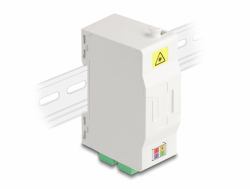 DeLOCK LWL Anschlussdose für Hutschiene mit Spleißhalter und 4 x SC Simplex Kupplung (Delock LWL Anschlussdose fÃ¼r Hutschiene mit SpleiÃhalter und 4 x SC Simplex Kupplung)