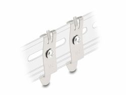 DeLOCK Desktop Patch Panel Halterung für Hutschiene mit M4 Befestigungsschrauben 2 Stück (Delock Desktop Patch Panel Halterung fÃ¼r Hutschiene mit M4 Befestigungsschrauben 2 StÃ¼ck)