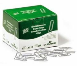 Durable 121125 paper clip Metal 1000 pc[s] (Durable Zinc Plated Paper Clips 1000 - WHILE STOCK LASTS)
