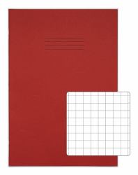 RHINO A4+ Oversized Exercise Book [13 x 9"] (RHINO 13 x 9 Oversized Exercise Book 80 Page Red S10 [Pack of 50])