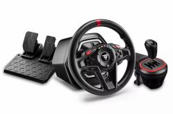 Thrustmaster T128 Shifter Pack Schwarz Lenkrad + Pedale + Schalthebel Analog / Digital PC, Xbox One, Xbox One S, Xbox One X (THRUSTMASTER T-128 SHIFTER PACK)