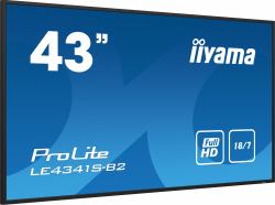 iiyama PROLITE LE4341S-B2 Pannello piatto per segnaletica digitale 108 cm [42.5"] LCD 350 cd/m² Full HD Nero 18/7 (43" ProLite LE4341S-B2 Commercial Display - 43" Black Large Format Display HD 350...
