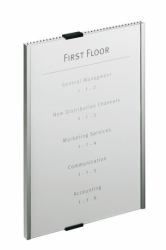 Durable Info Sign Acryl, Aluminium Silber (Durable Doorplate INFO SIGN A4 Portrait)