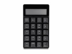 DeLOCK 2 in 1 USB Typ-A Nummernblock mit Taschenrechner Funktion 2,4 GHz kabellos schwarz (Kabel Typ-A Stecker zu mit, USB 2.0 Type-CÂ, 2 m, Daten, DatenÃ¼bertragung)