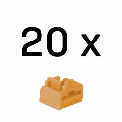 Lindy 47898 Schnittstellenblockierung RJ-45 Orange Acrylnitril-Butadien-Styrol [ABS] 20 Stück[e] (RJ-45 Port Blockers [Without - Key] - Pack of 20, Orange)