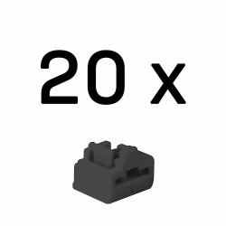 Lindy 47892 Schnittstellenblockierung RJ-45 Schwarz Acrylnitril-Butadien-Styrol [ABS] 20 Stück[e] (RJ-45 Port Blockers [Without - Key] - Pack of 20, Black)
