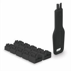 Lindy 47891 Schnittstellenblockierung Schnittstellenblockierung + Schlüssel RJ-45 Schwarz Acrylnitril-Butadien-Styrol [ABS] 10 Stück[e] (RJ45 PORT SCHLOSS - 10 STCK MIT SCHLSSEL SCHWARZ)