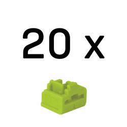 Lindy 47895 Schnittstellenblockierung RJ-45 Grün Acrylnitril-Butadien-Styrol [ABS] 20 Stück[e] (RJ45 PORT LOCKS GREEN 20PCS - )