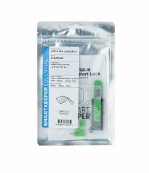 Bl04Pkgy Port Blocker + Key - Usb Type-B Green Plastic 1 - Pc[S] - Warranty: 12M