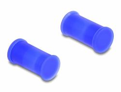 DeLOCK DL4 Staubschutz für Stecker und Buchse, Silikon, 2-teilig, blau 10er Set (Kabel HDMTD Z quad Buchse zu, 1 m, Verbindung)