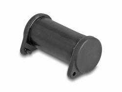 DeLOCK DL4 Staubschutz für Stecker und Buchse, Silikon, 2-teilig, schwarz 10er Set (M12 Ãbergabemodul Adapter A-kodiert 17 Pin, Anschluss, Industrie Embedded)