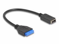 DeLOCK USB 5 Gbps Kabel Pfostenbuchse zu intern USB Typ-E Key A Buchse 25 cm (USB 40 Gbps Daten- und Schnellladekabel, 8K 60 Hz, 1 m, Daten, Smart-Home IoT)
