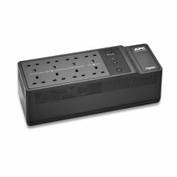 APC Back-UPS, 500VA/300W Floor/Wall Mount, 230V, 8x British BS1363A outlets, USB Type A Port, User Replaceable Battery (APC BACK-UPS 500VA 8)