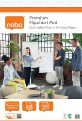 Nobo 1915657 Flipchart-Zubehör 1 Stück[e] (Nobo 1915657 Premium Flipchart Pad 60x85cm Dual-Sided Plain or Gridded Paper 50 sheets)