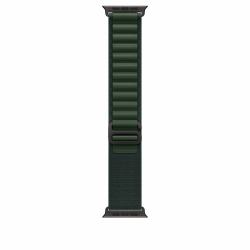 Apple 49mm Dark Green Alpine Loop - Medium - Black Titanium Finish (-APPLE WATCH 49 DARK GREEN B TI ALP)