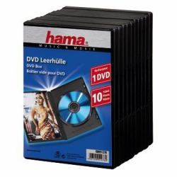 Hama 00051276 CD-Hülle Schmuckschatulle 1 Disks Schwarz (STANDARD DVD JEWEL CASE 10 PACK BLK)