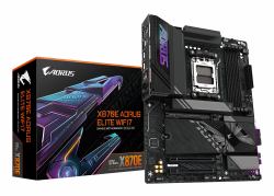 GIGABYTE X870E AORUS ELITE WIFI7 Motherboard - Supports AMD Ryzen 9000 CPUs, 16+2+2 Phases Digital VRM, up to 8000Hz DDR5 [OC], 3xPCIe 5.0 + 1xPCIe 4.0, Wi-Fi 7, 2.5GbE LAN, USB 4 (AORUS AM5 X870E ...