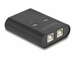 DeLOCK USB 2.0 Switch für 2 PC an 1 Gerät (D-Sub 15 Pin Buchse zu RJ12 Montagesatz, Anschluss Verbinder, Radio TV Empfang)