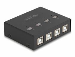 DeLOCK USB 2.0 Switch für 4 PC an 4 Geräte (Netzwerk VerlÃ¤ngerungskabel Kupplung RJ45, 2 m)
