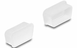 DeLOCK Staubschutz für D-Sub 9 / D-Sub 15 VGA Buchse 2 Stück transparent (D-Sub 25 Pin Buchse zu RJ45 Montagesatz, Anschluss Verbinder, Radio TV Empfang)