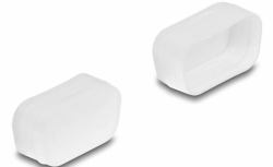 DeLOCK Staubschutz für D-Sub 9 / D-Sub 15 VGA Stecker 2 Stück transparent (D-Sub 9 Pin Stecker zu RJ12 Buchse Montagesatz, Anschluss Verbinder, Radio TV Empfang)