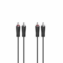 Hama 00205258 Audio-Kabel 3 m 2 x RCA Schwarz (Hama 00205258 lydkabel 3 m 2 x RCA Sor)