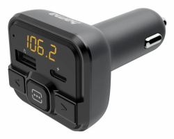 Hama 00014170 transmisor FM 87,6 - 107,9 MHz Negro (HAMA FM-transmitter Bluetooth USB-C)