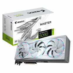 GIGABYTE AORUS GeForce RTX 5090 MASTER ICE 32G Graphics Card - 32GB GDDR7, 512bit, PCI-E 5.0, 2655MHz Core Clock, 3 x DP 2.1a, 1 x HDMI 2.1b, NVIDIA DLSS 4, GV-N5090AORUSM ICE-32GD (GIGA VGA 32GB R...